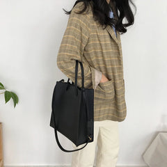 Large Capacity PU Leather Tote Bag Women's Shoulder Handbags