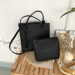 Large Capacity PU Leather Tote Bag Women's Shoulder Handbags