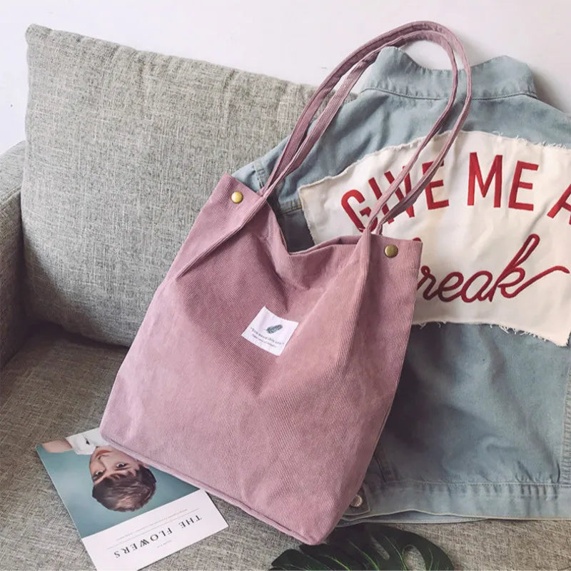 Corduroy Shoulder Bag Handbag