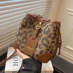 Leopard Shoulder Bag Mini Bag Bucket Bag
