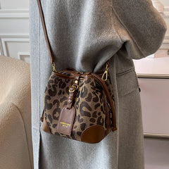 Leopard Shoulder Bag Mini Bag Bucket Bag