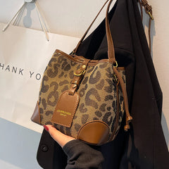 Leopard Shoulder Bag Mini Bag Bucket Bag