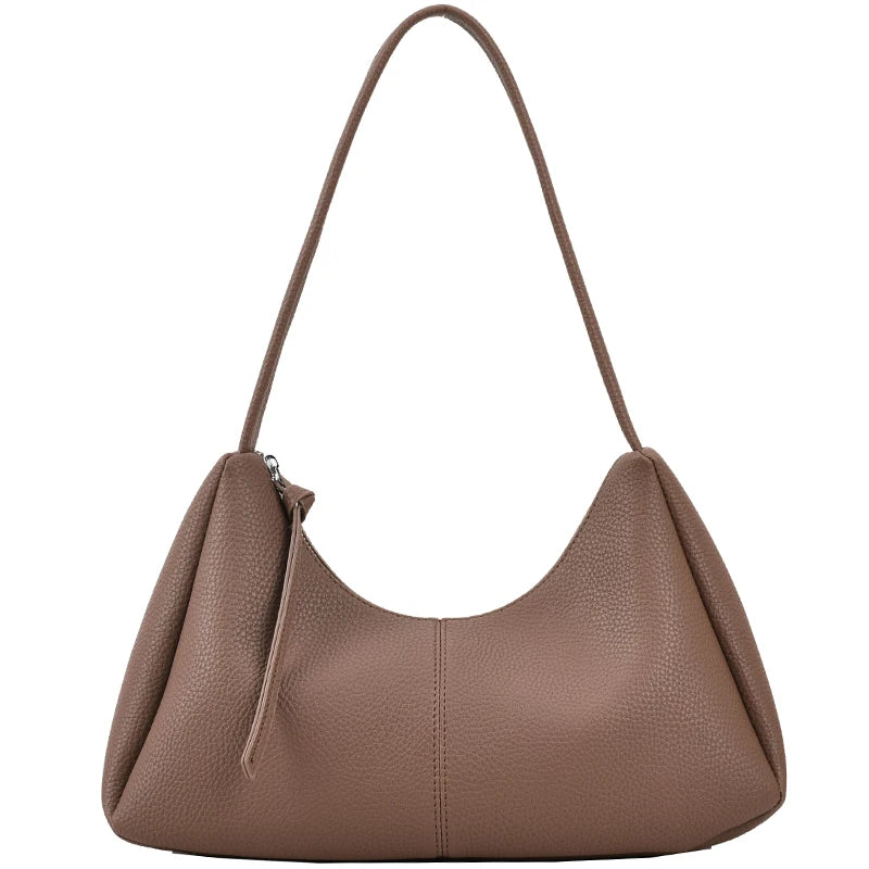Women's Soft PU Shoulder Bag Large Capacity Handbag