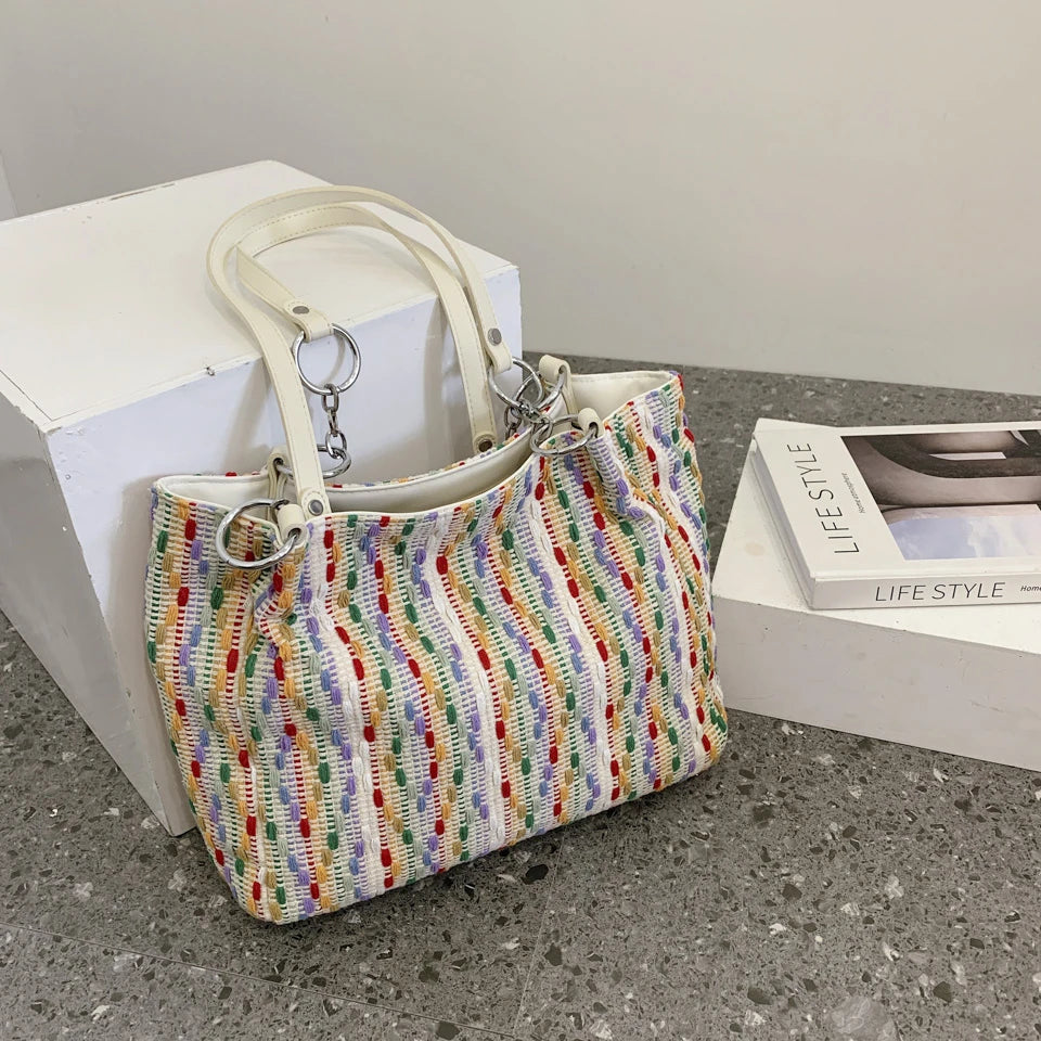 Women's Shoulder Bag Reusable Shopping Tote Handbag