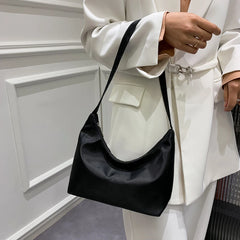 Women's Casual Nylon Shoulder Bag Zipper Tote Handbag