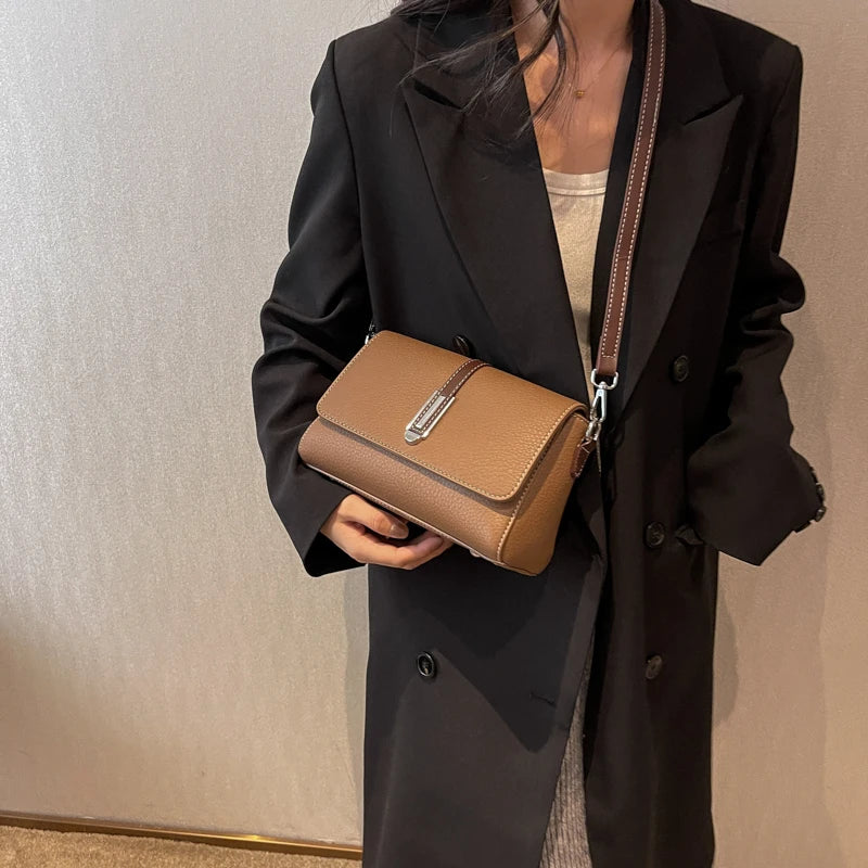 Spring Wide Shoulder Strap Messenger Bag