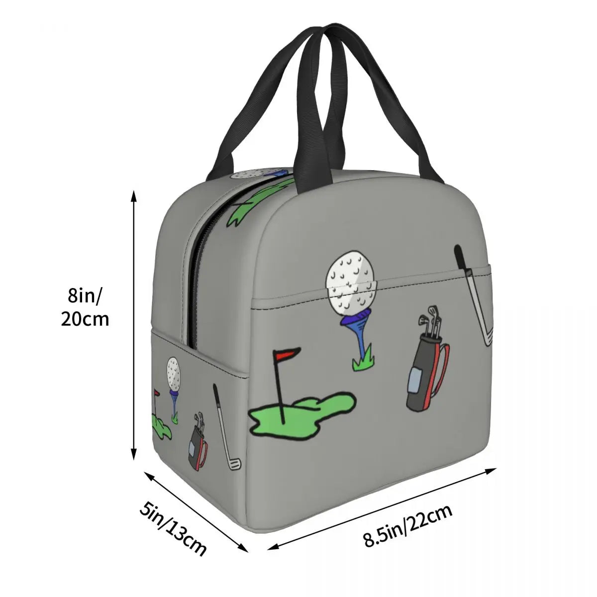 Ball Golf Insulated Lunch Bag for School Office Sports Golfing