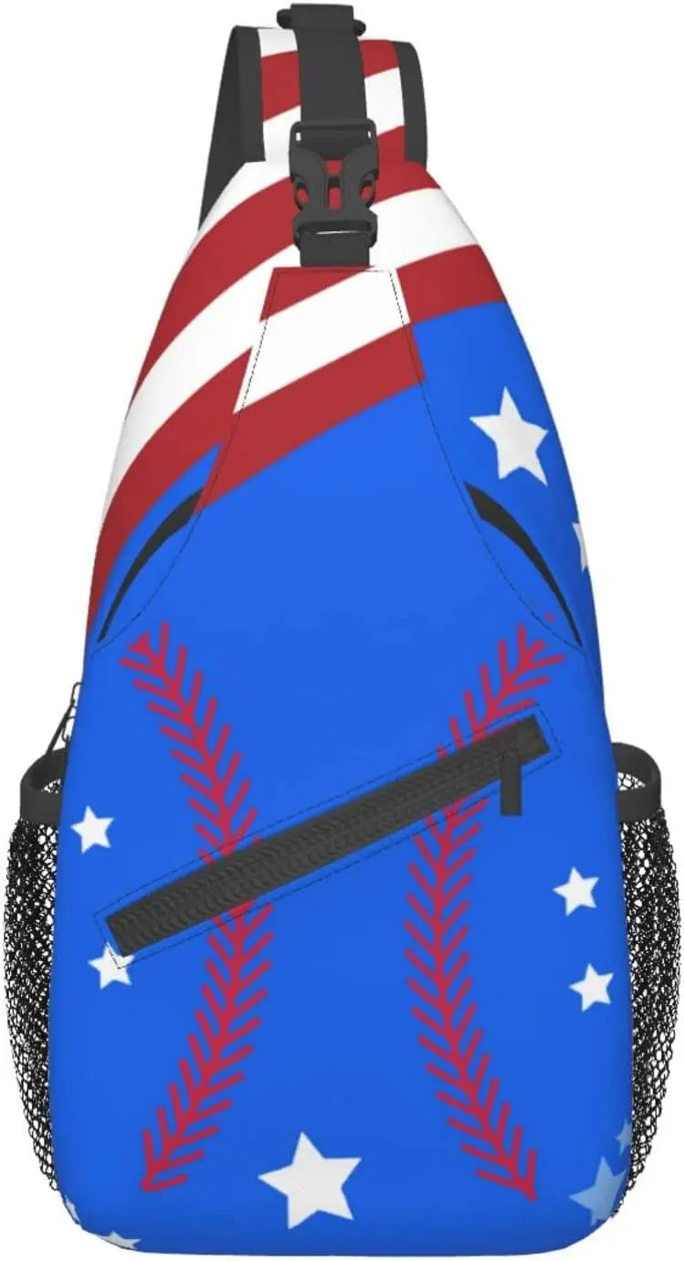 Baseball Sling Bag Crossbody Bag Hiking Travel Daypack