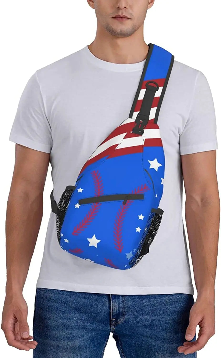 Baseball Sling Bag Crossbody Bag Hiking Travel Daypack