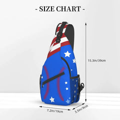 Baseball Sling Bag Crossbody Bag Hiking Travel Daypack