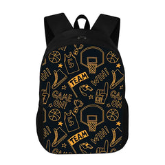 Basketball Print Men Backpack Large Capacity Bag For Travel Casual Sport