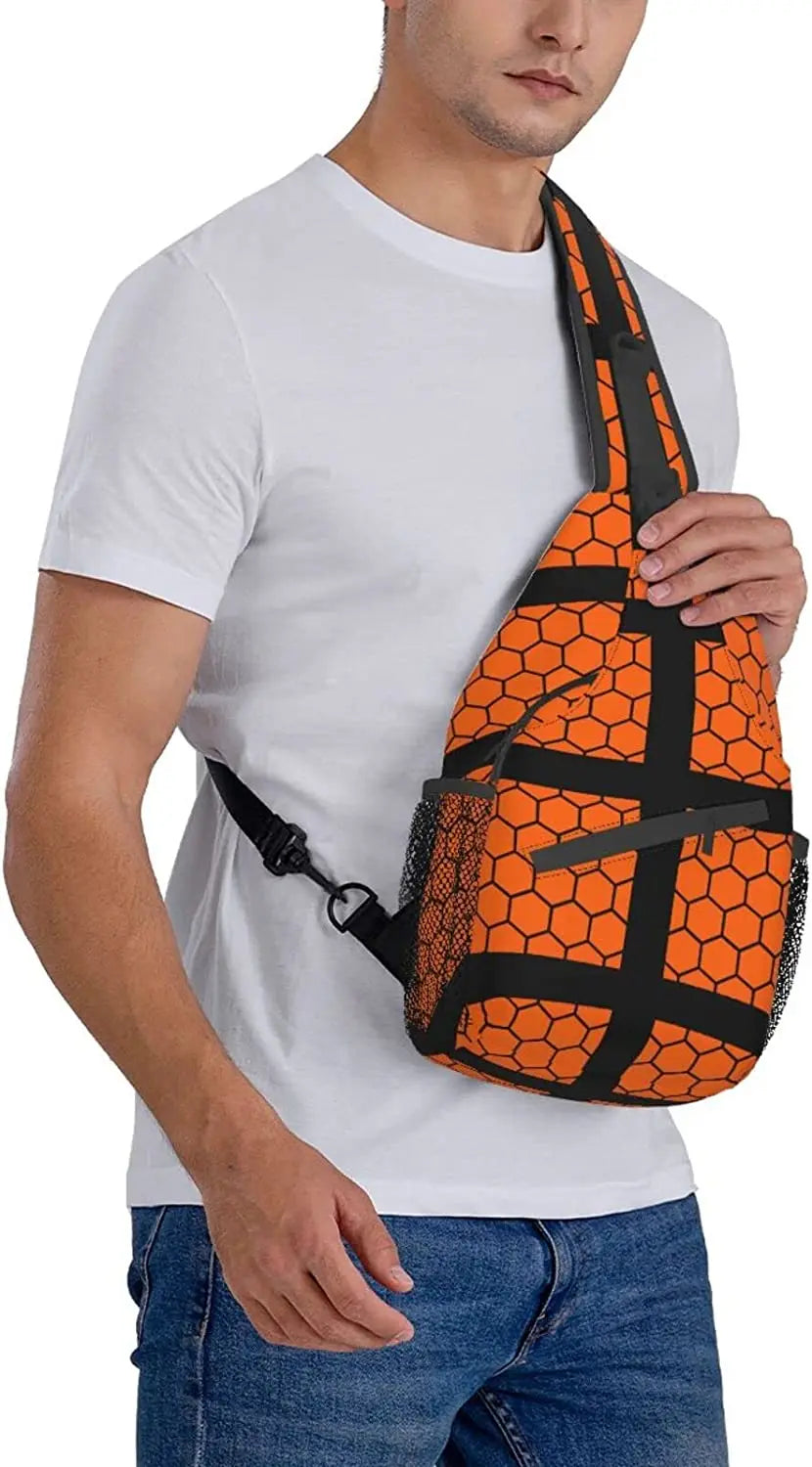 Basketball Sling Bag Sports Chest Bag for Mens Womens