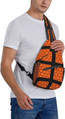 Basketball Sling Bag Sports Chest Bag for Mens Womens