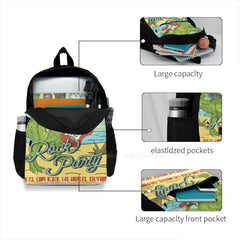 Beach Rock Party 3D Print Backpack Casual Bag