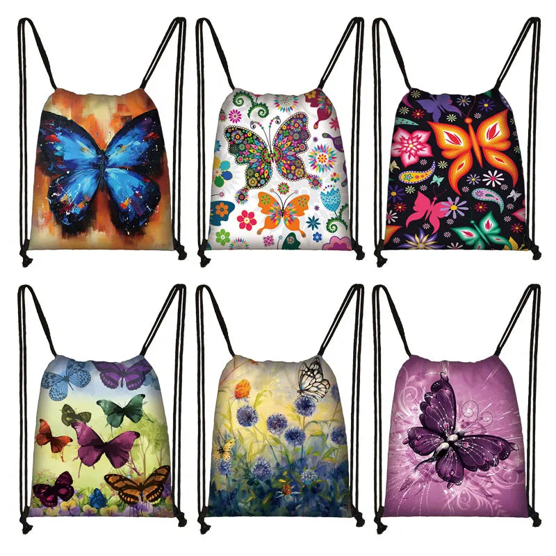 Butterfly Floral Softback Backpack For Travel