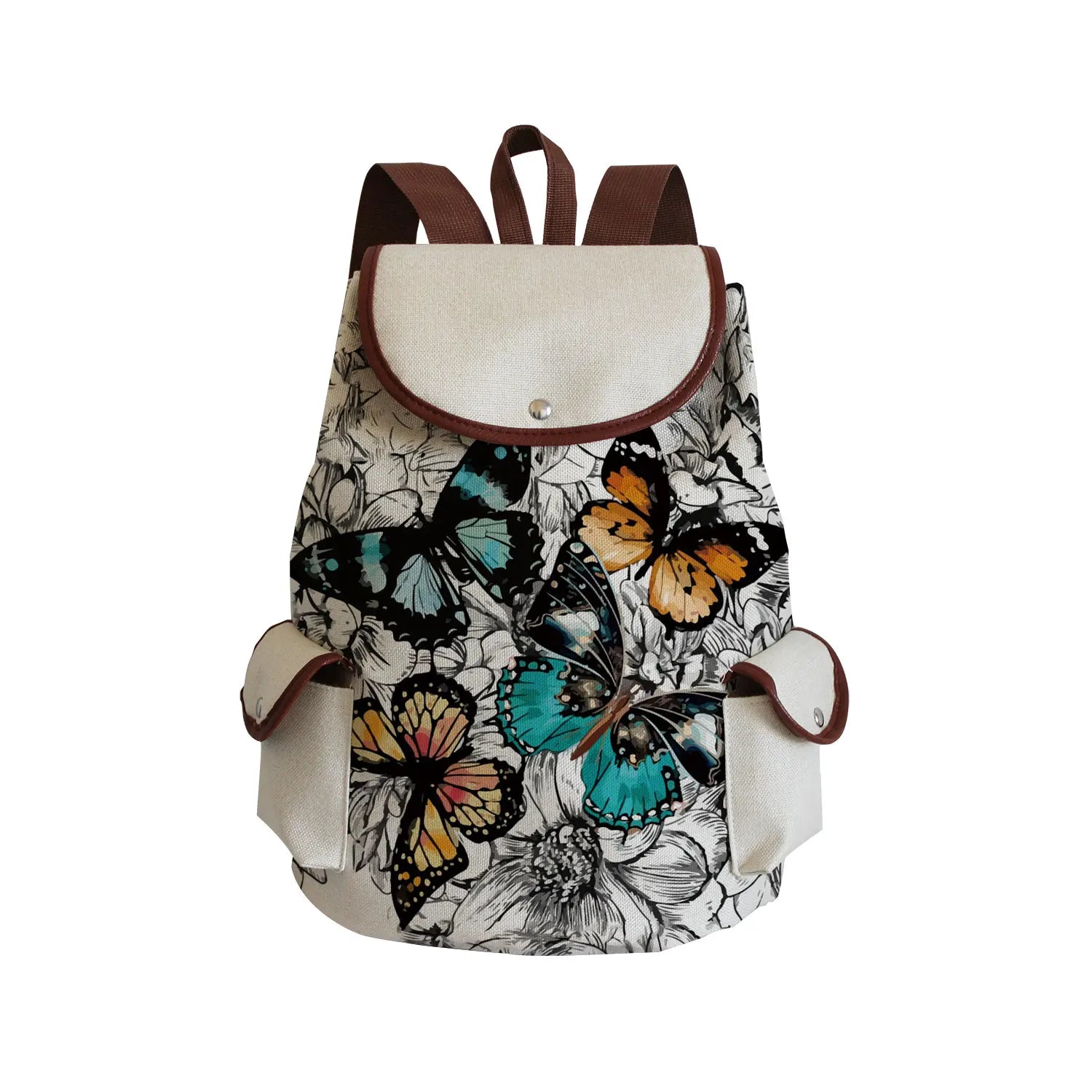 Butterfly Floral Women Backpack Large Capacity Storage Bags Gift
