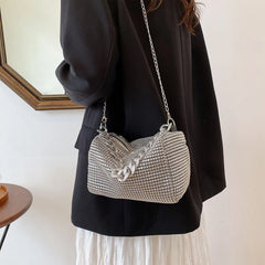 Glitter Rhinestone Crossbody Evening Bag for Masquerades