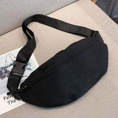Canvas Shoulder Bag Women Outdoor Travel Organizer Fanny Pack