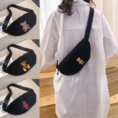 Bear Print Mini Belt Bag for Women - Sports Gym Waist Pack