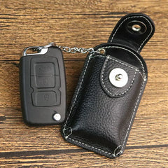 Leather Key Holder Wallet Magnetic Snap Organizer Case Bag