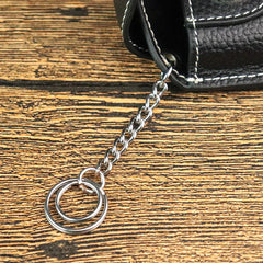 Leather Key Holder Wallet Magnetic Snap Organizer Case Bag