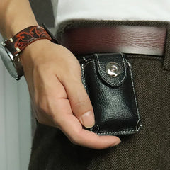 Leather Key Holder Wallet Magnetic Snap Organizer Case Bag