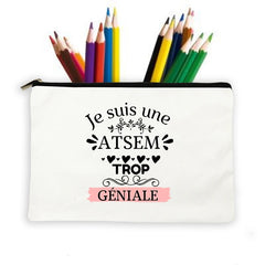 French Print Pencil Case Large Capacity School Supplies