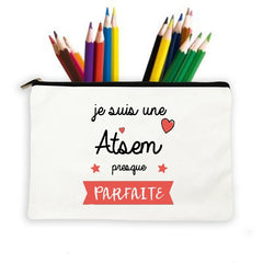 French Print Pencil Case Large Capacity School Supplies