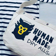 Monkey Head Print Shoulder Messenger Bag Vintage Canvas Bag