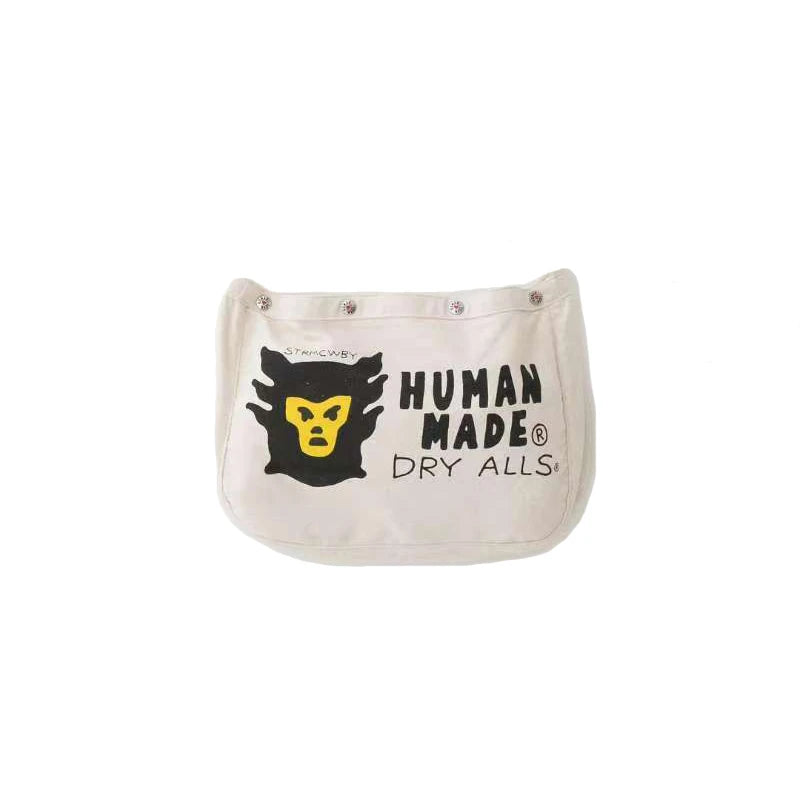 Monkey Head Print Shoulder Messenger Bag Vintage Canvas Bag