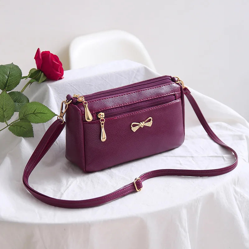 Women Crossbody Bag PU Leather Messenger Shoulder Bag