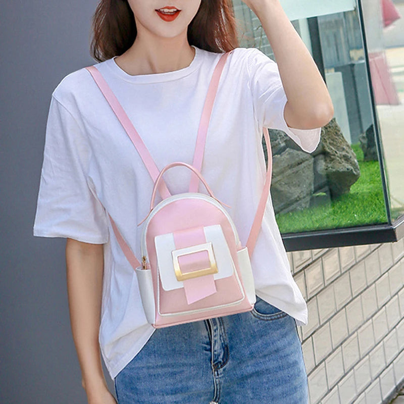 Big Capacity Women Backpack with Matching Small Backpack