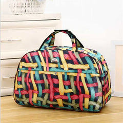 Large Capacity Travel Duffel Bag Waterproof Nylon Handbag Flower Print