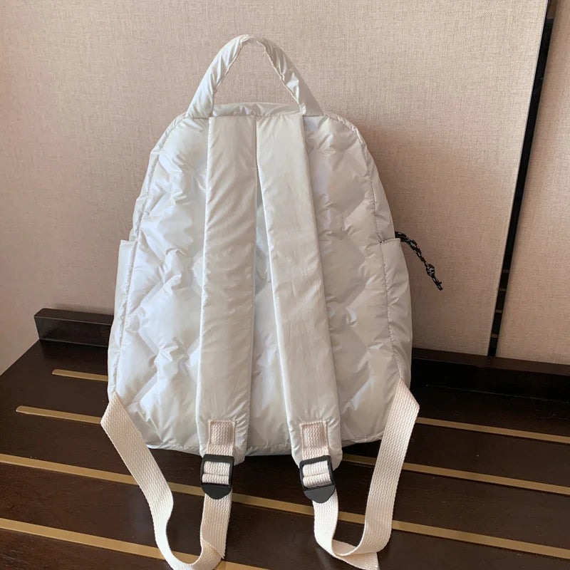 Cotton Women's Backpack High Capacity School Bag for Teenage Girl