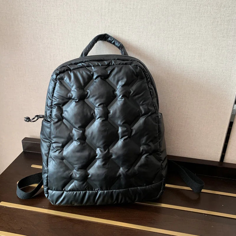 Cotton Women's Backpack High Capacity School Bag for Teenage Girl