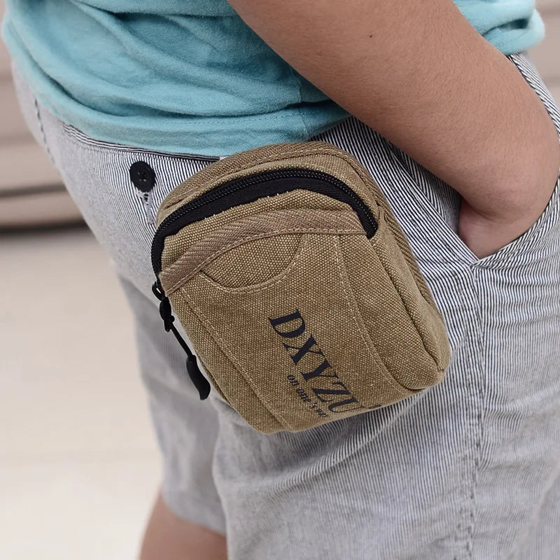 Bisi Goro Outdoor Sports Belt Bag Canvas Phone Small Bolsa Pierna