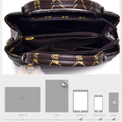 Women Leather Shoulder Bag High Shoulder Retro Totes