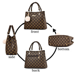 Women Leather Shoulder Bag High Shoulder Retro Totes