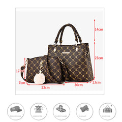 Women Leather Shoulder Bag High Shoulder Retro Totes