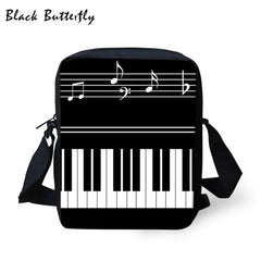 Butterfly Music Note Piano Printed School Bags Backpack 3D