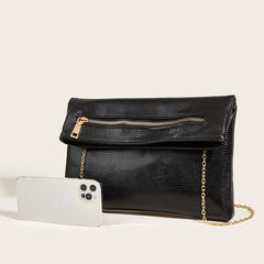 Crocodile Envelope Evening Bag Chain Strap Crossbody Purse