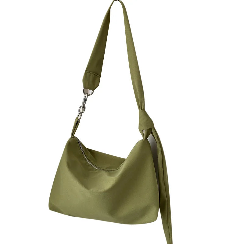 Nylon Messenger Shoulder Bag Chain Strap Removable Handbag Women Crossbody