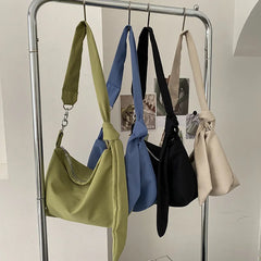 Nylon Messenger Shoulder Bag Chain Strap Removable Handbag Women Crossbody