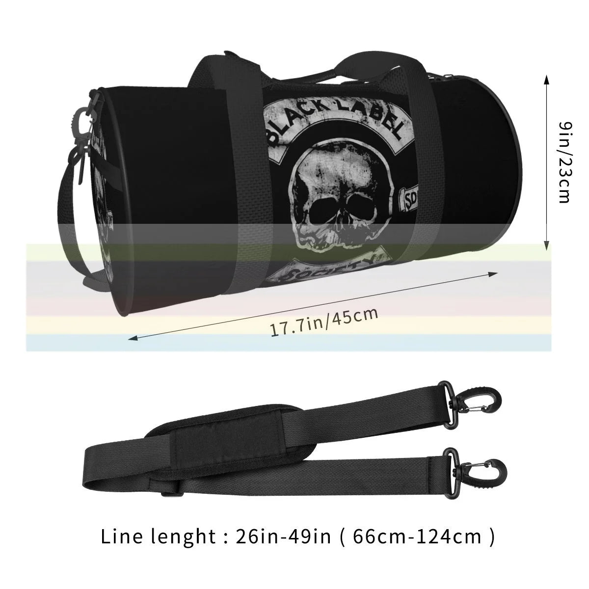 Nylon Travel Sports Shoulder Bag with Wet/Dry Separation, Outdoor Fitness