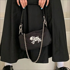 Retro Nylon Underarm Bag for Women Chain Shoulder Crossbody Bags