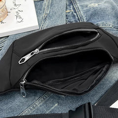 Nylon Waist Bag Zipper Chest Bag Unisex Waist Belt Bag
