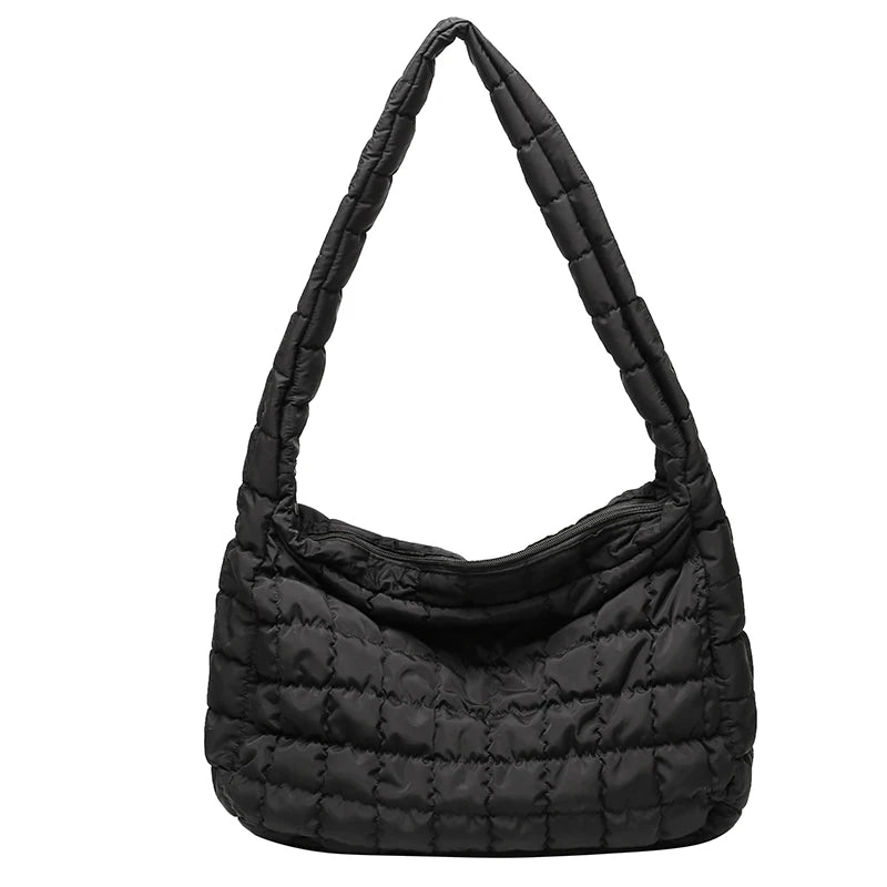 Quilted Retro Large-Capacity Shoulder Bag Tote Bag
