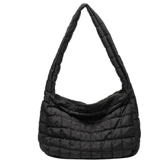 Quilted Retro Large-Capacity Shoulder Bag Tote Bag