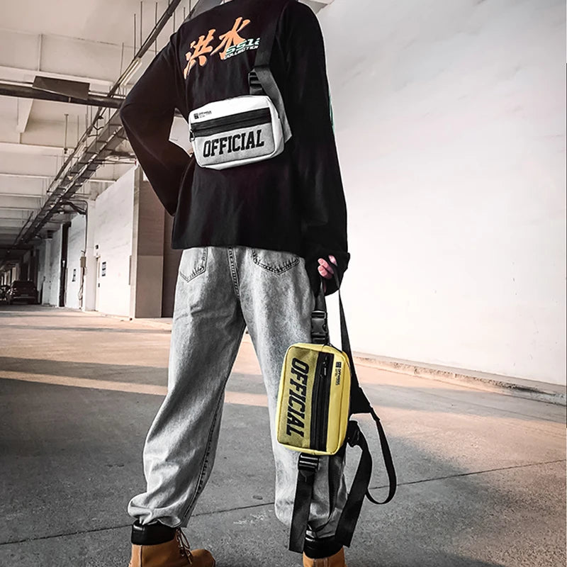 Men's Tactical Chest Utility Bag Hip-hop Vest