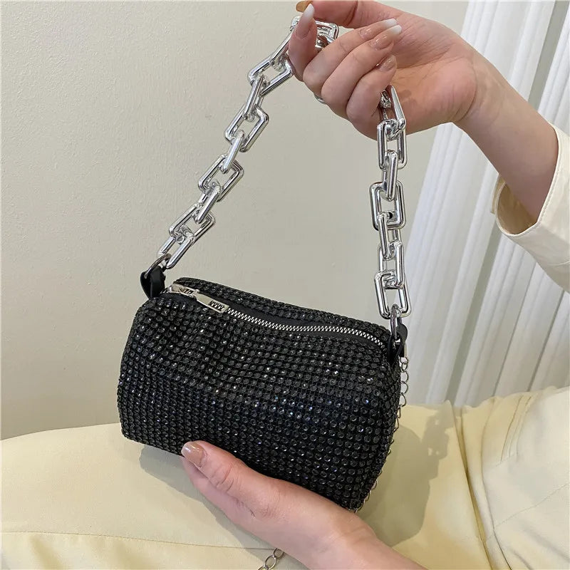 Diamond Crossbody Messenger Bag for Women - Travel Shoulder Handbag
